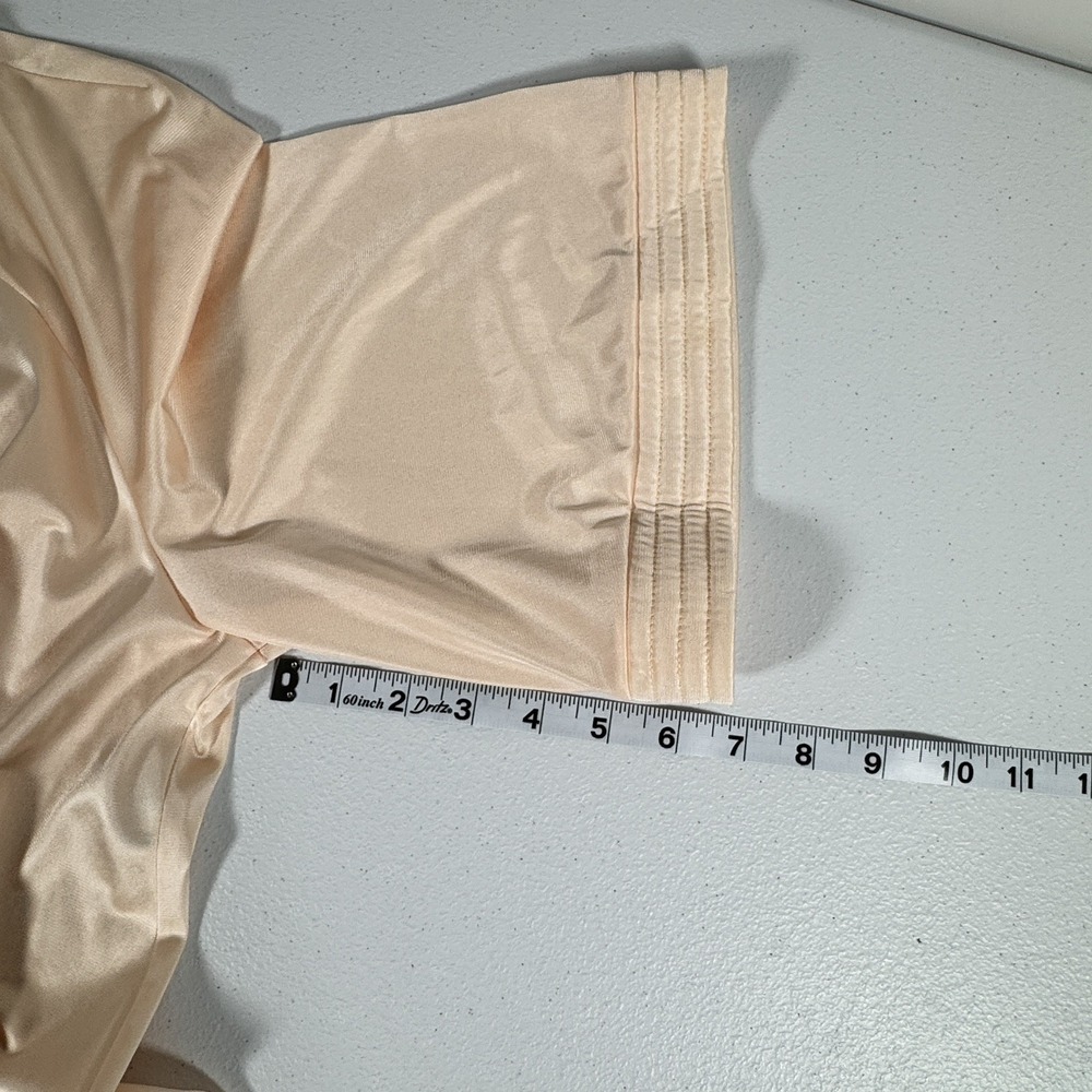 Vintage Vanity Fair Peach Nylon Zip Front House Coat Robe Lounge Dress Size L - Picture 9 of 13